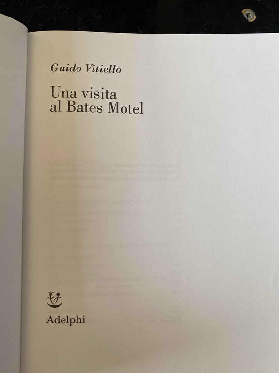 Una visita al Bates Motel, Guido Vitiello, Adelphi, 2019