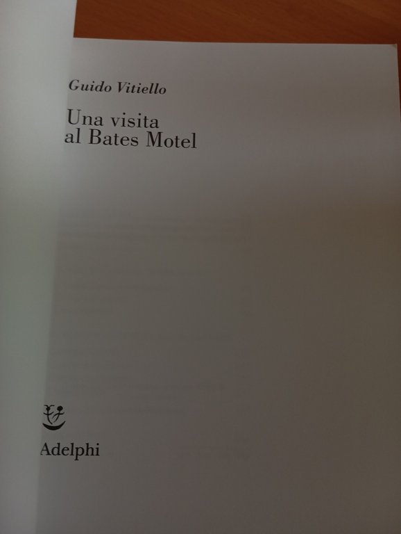 Una visita al Bates Motel, Guido Vitiello, Adelphi, 2022