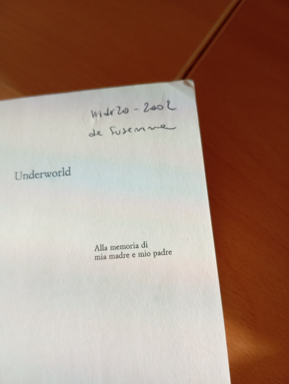 Underworld, Don Delillo, Einaudi, 2000