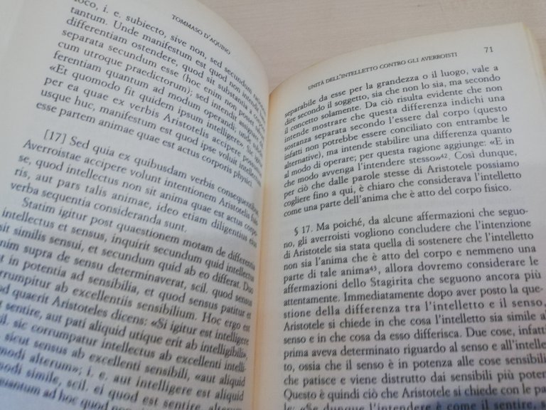 Unità dell'intelletto, Tommaso d'Aquino, Testo a fronte, Bompiani, 2000