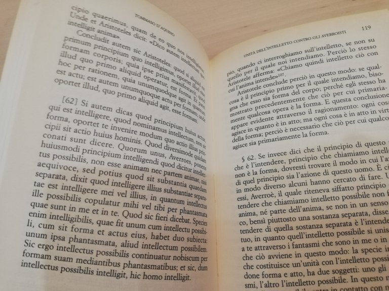 Unità dell'intelletto, Tommaso d'Aquino, Testo a fronte, Bompiani, 2000