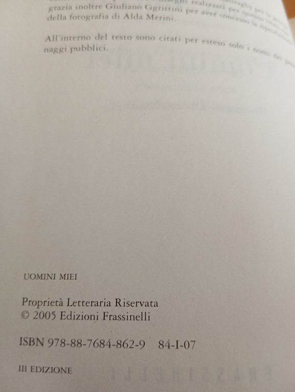 Uomini miei, Alda merini, Frassinelli,