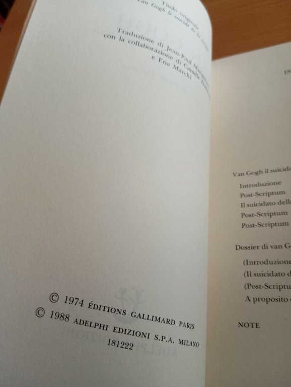 Van Gogh, il suicidato della società, Antonin Artaud, Adelphi, 1988
