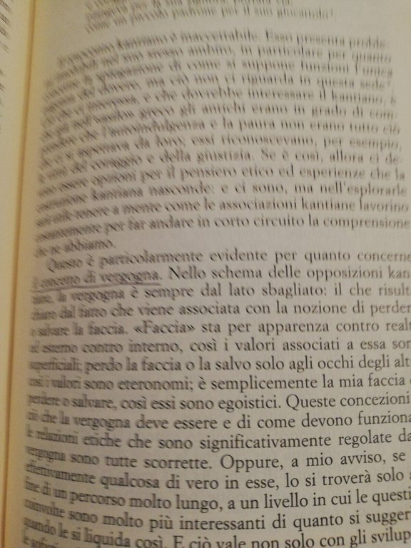 Vergogna e necessità, Bernard Williams, 2007, il Mulino