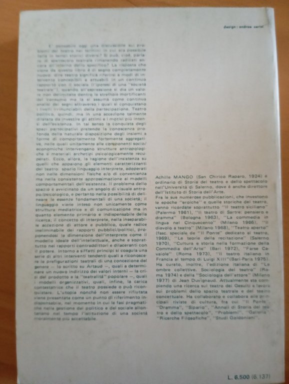 Verso una sociologia del teatro, Achille Mango, Celebes Editore, 1978 | Immagine Gallery 5