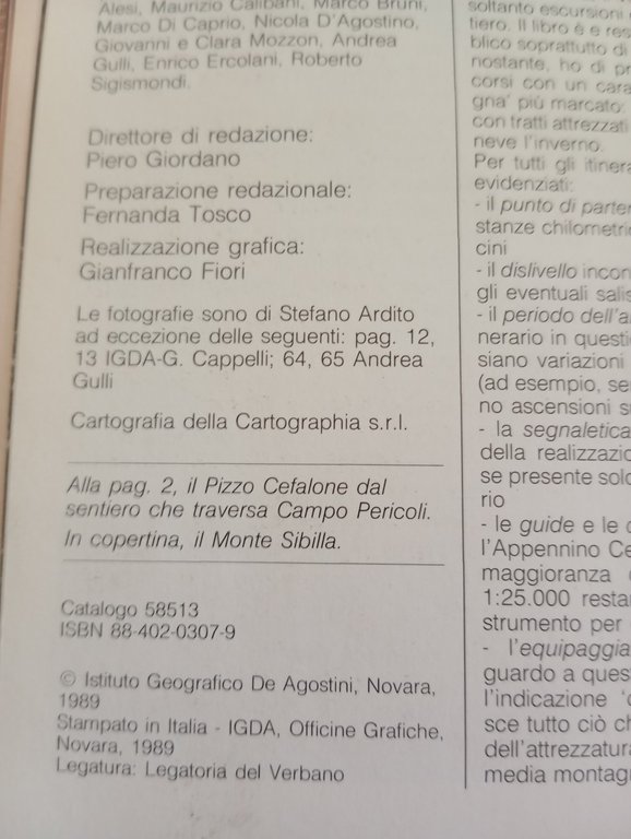 Vette e sentieri dell'Appennino Centrale, Stefano Ardito, De Agostini, 1989 | Immagine Gallery 10