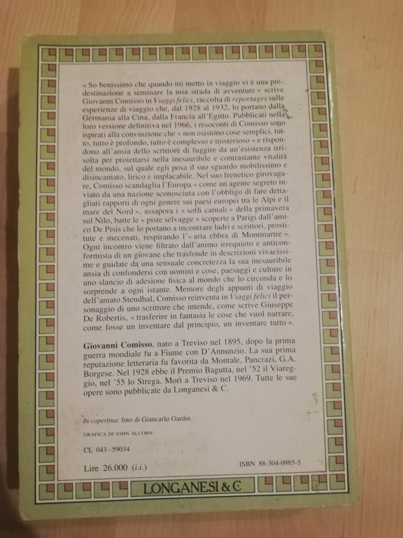 Viaggi felici, Giovanni Comisso, 1991, Longanesi | Immagine Gallery 9