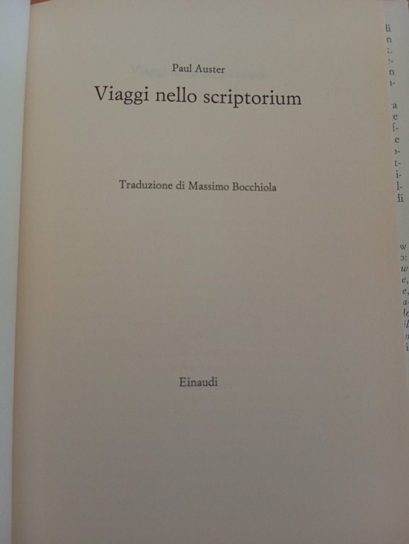 Viaggi nello scriptorium, Paul Auster, Einaudi, 2007 | Immagine Gallery 20