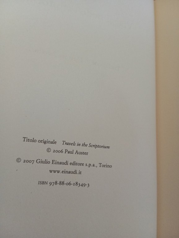 Viaggi nello scriptorium, Paul Auster, Einaudi, 2007 | Immagine Gallery 22