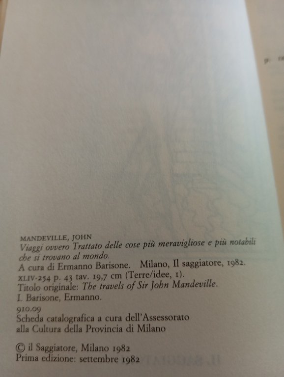 Viaggi ovvero trattato della cose, John Mandeville, Il Saggiatore, 1982 | Immagine Gallery 10