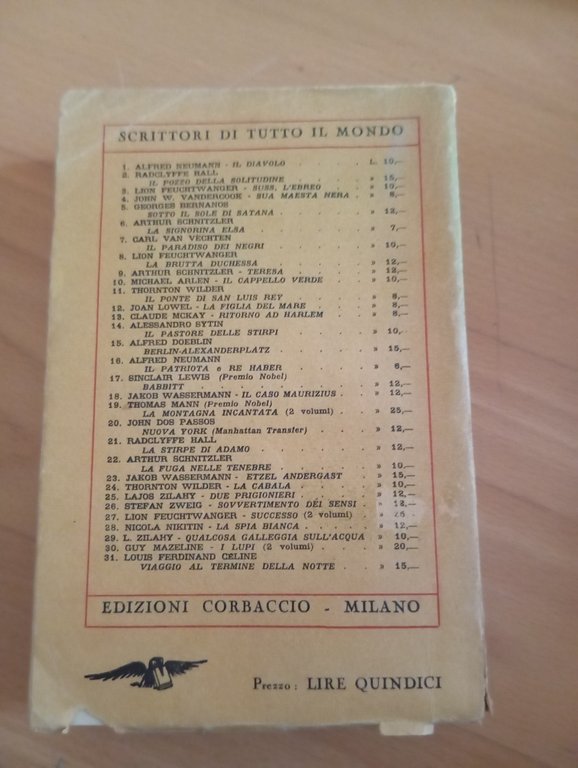 Viaggio al termine della notte, Luis-Ferdinand Celine, 1933, prima edizione