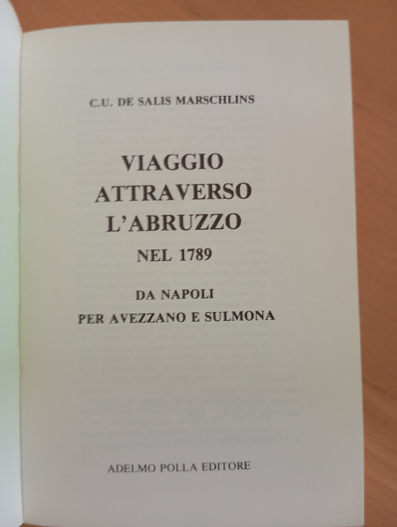Viaggio in Abruzzo nel 1789, C.U. De Salis Marschlins, Adelmo … | Immagine Gallery 6