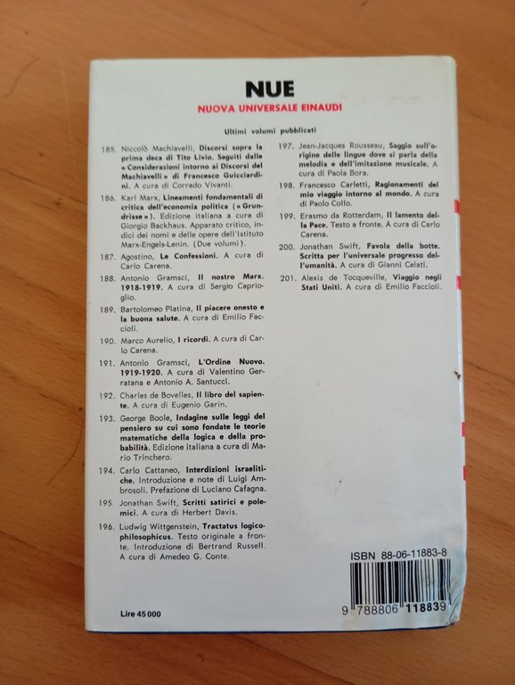 Viaggio negli Stati Uniti, Alexis De Tocqueville, Einaudi NUE, 1990 | Immagine Gallery 5