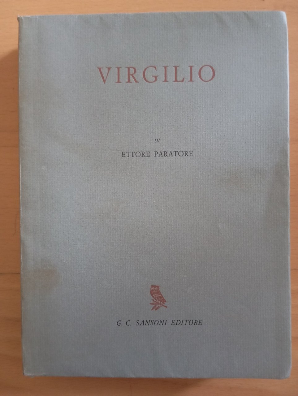 Virgilio, Ettore Paratore, Sansoni, 1961 | Immagine principale