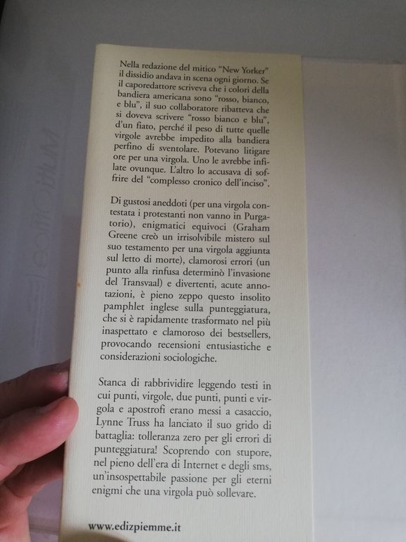 Virgole, per caso, Lynne Truss, 2005, Piemme, RARO, OTTIMO!