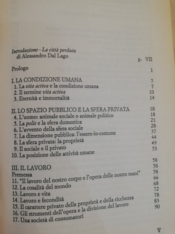 Vita activa. La condizione umana, Hannah Arendt, Bompiani, 2004 Pref …