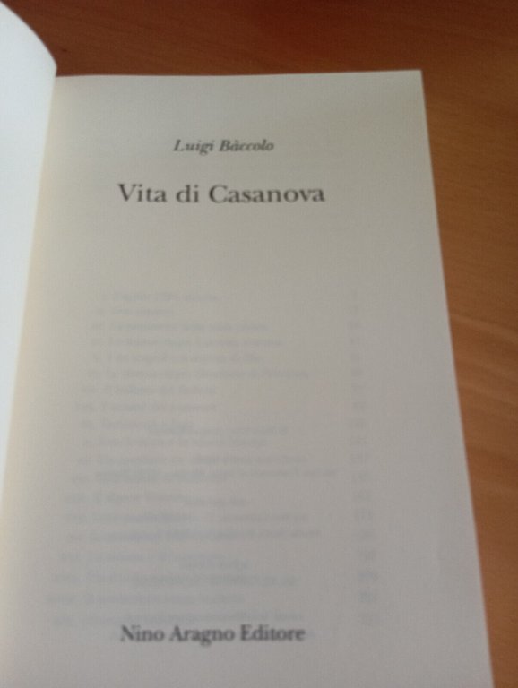 Vita di Casanova, Luigi baccolo, Nino Aragno Editore, 2014