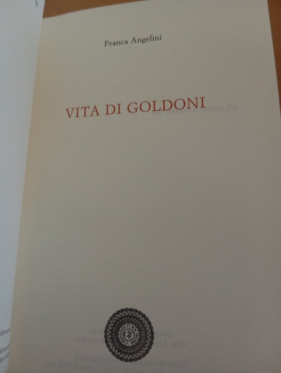 Vita di Goldoni, Franca Angelini, Laterza, 1993