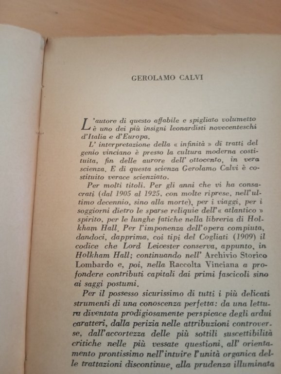 Vita di Leonardo di Gerolamo Calvi, Morcelliana, 1936