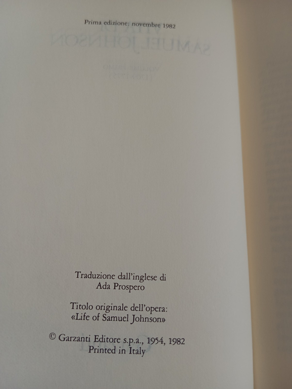 Vita di Samuel Johnson, James Boswell, Garzanti, 1982 | Immagine Gallery 7