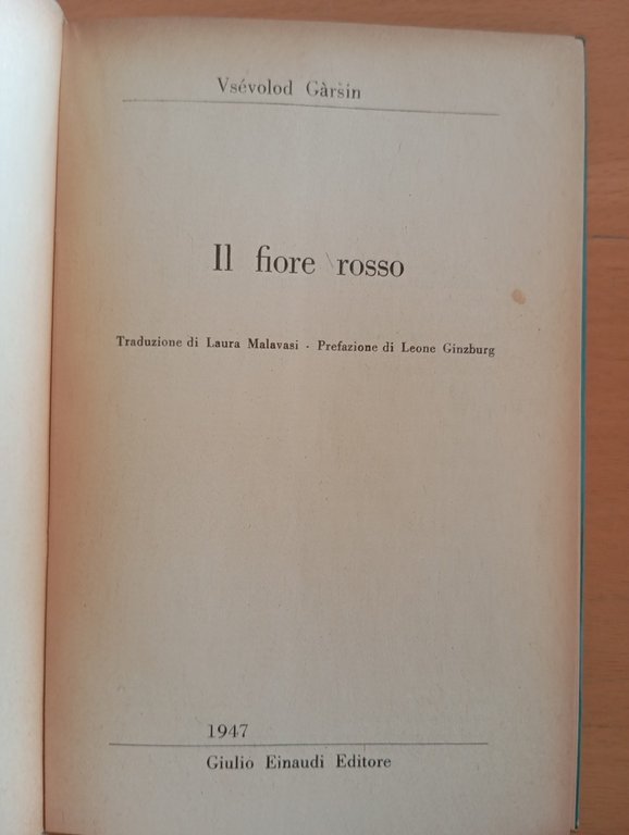 Vsevolod Garsin, Il fiore rosso, Einaudi 1947, Ginzburg, Max Huber | Immagine Gallery 8