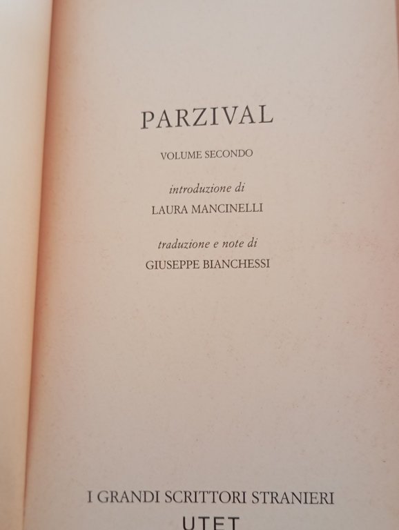 Wolfram von Eschenbach, Parzival, UTET 1981, 2 volumi, Mancinelli | Immagine Gallery 13