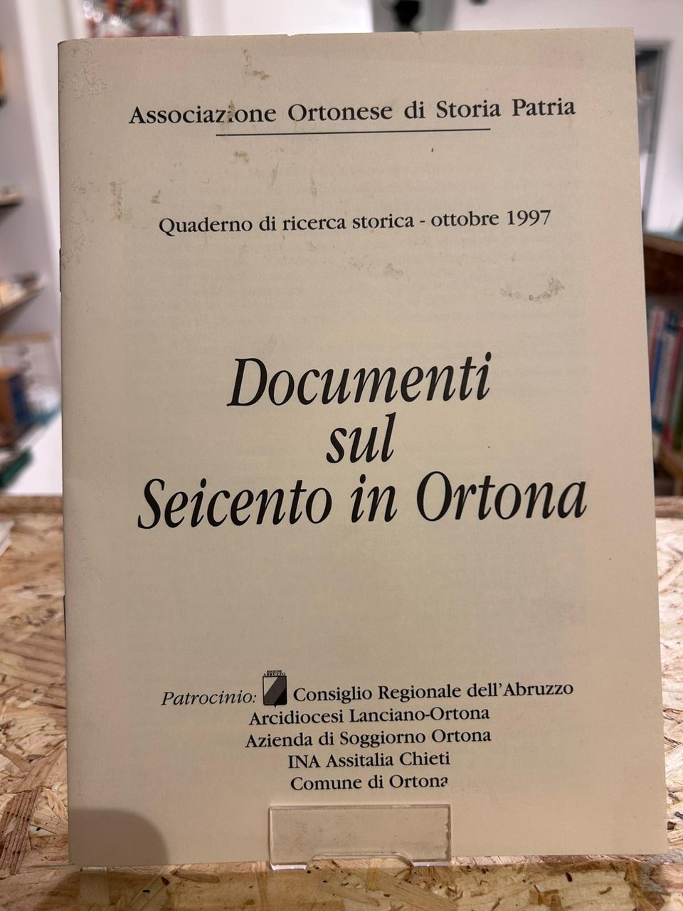 Documenti sul Seicento in Ortona [Quaderni di ricerca storica - … | Immagine principale