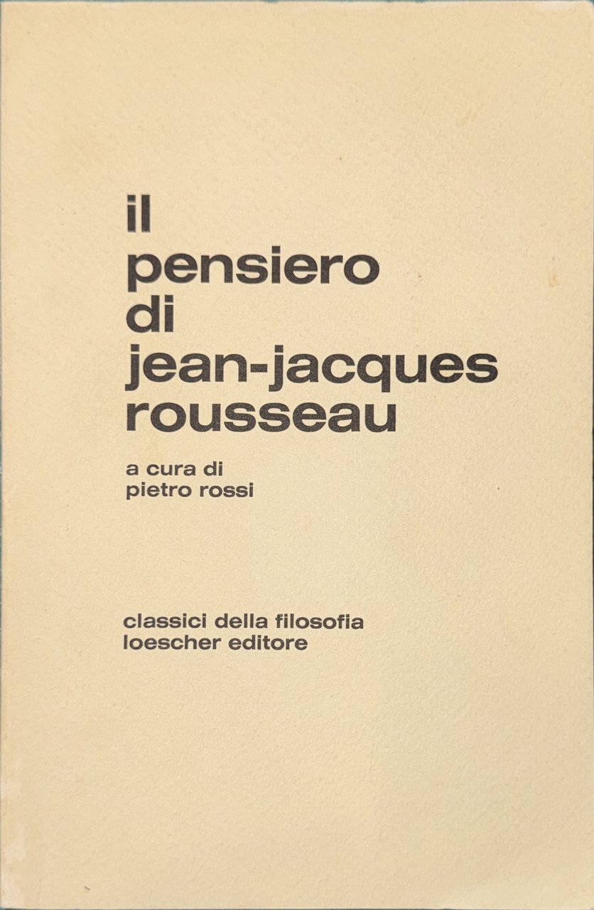 Il pensiero di Jean-Jacques Rousseau