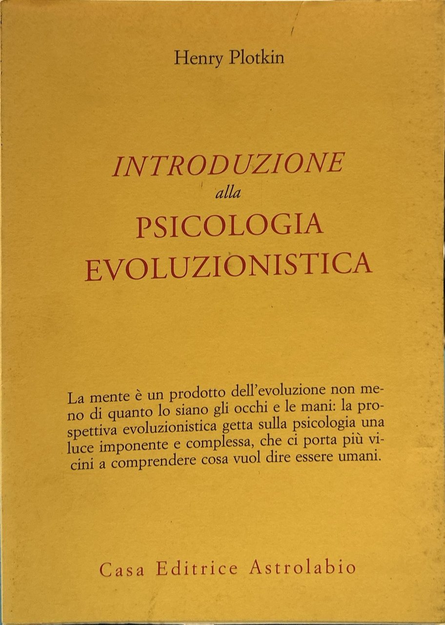 Introduzione alla psicologia evoluzionistica