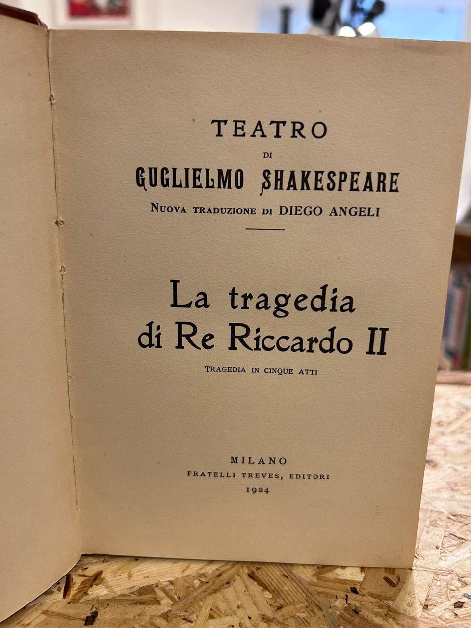 La tragedia di Re Riccardo II [tragedia in cinque atti] | Immagine principale
