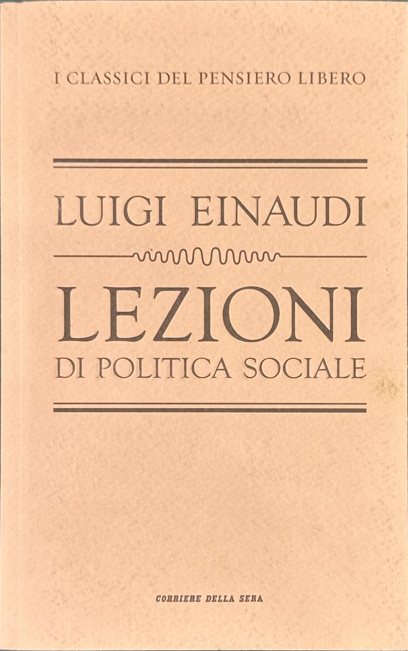 Lezioni di politica sociale