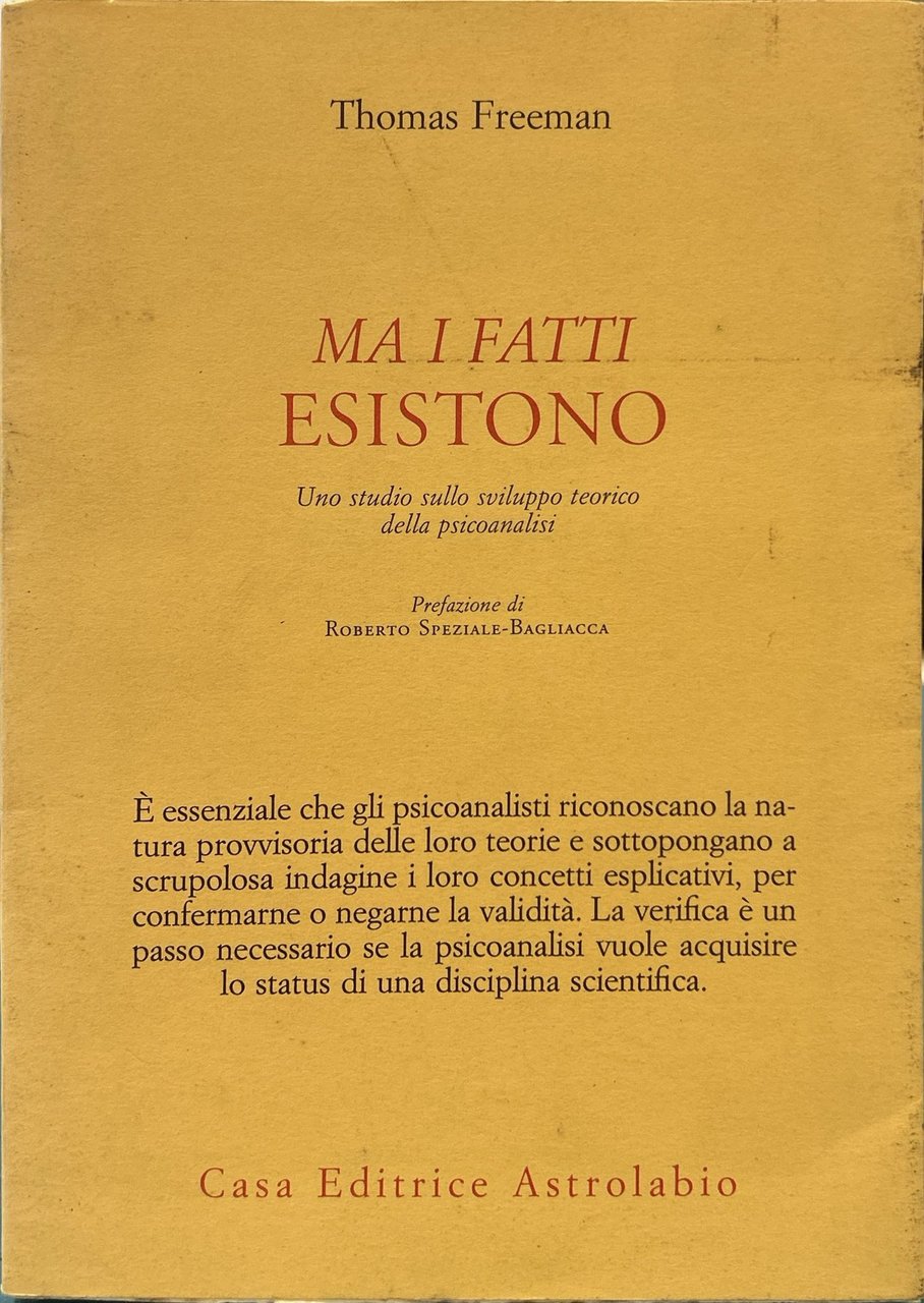 Ma i fatti esistono. Uno studio sullo sviluppo teorico della …