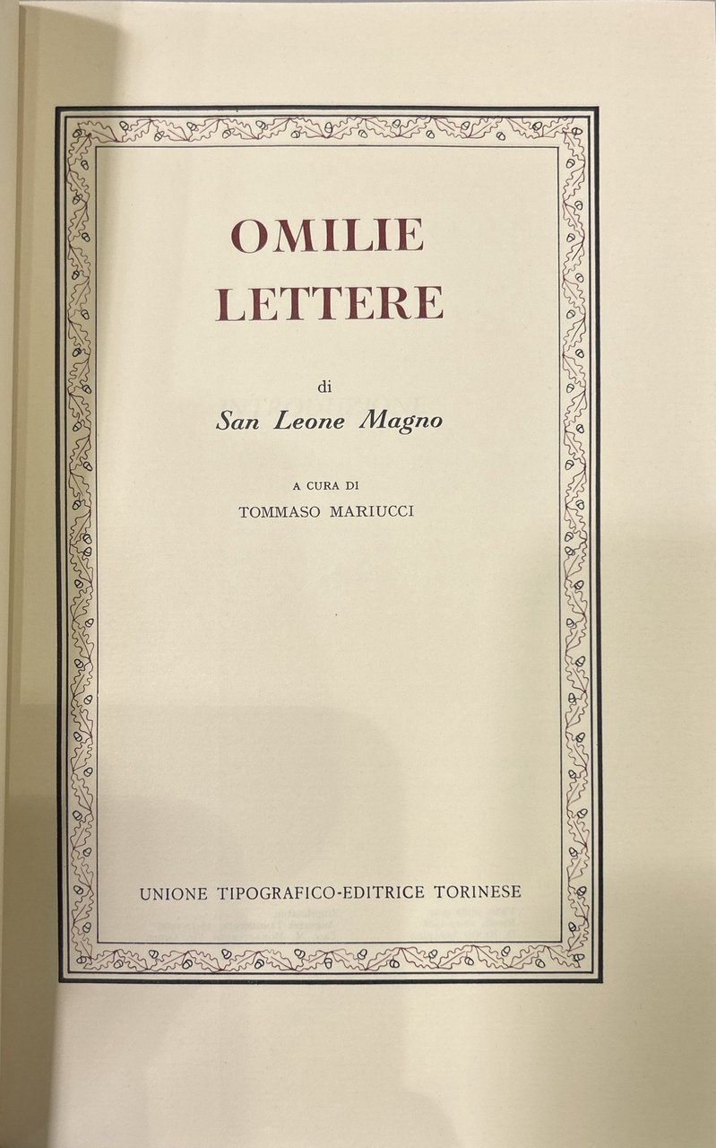 Omilie lettere