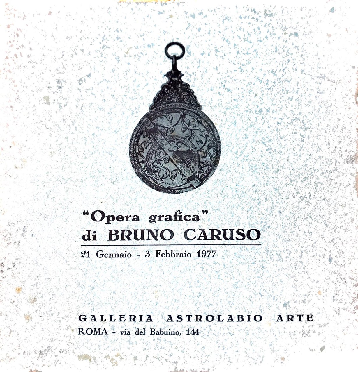 Opera grafica di Bruno Caruso - 21 Gennaio- 3 Febbraio …