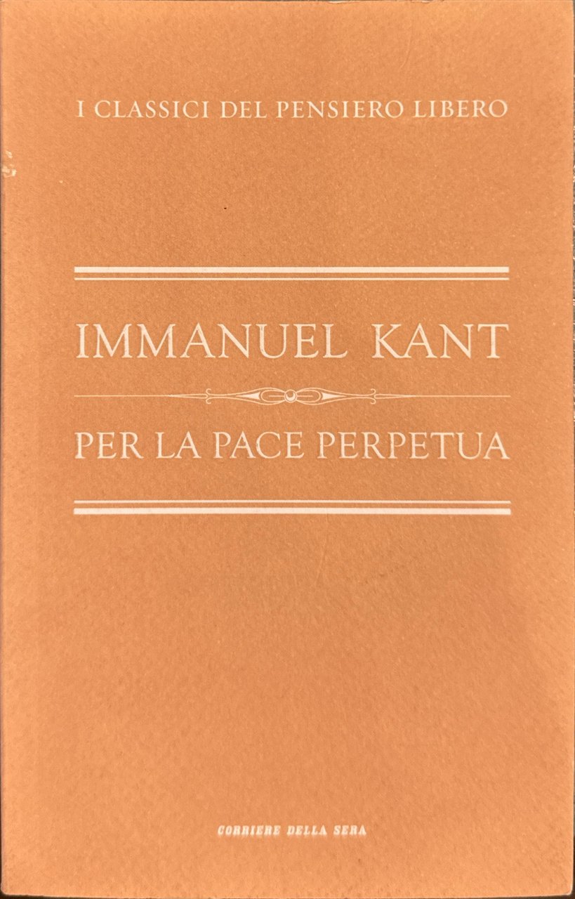 Per la pace perpetua