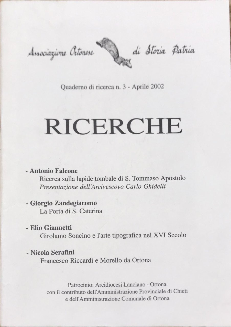 Quaderno di ricerca n. 3 - Aprile 2002 - Ricerche …