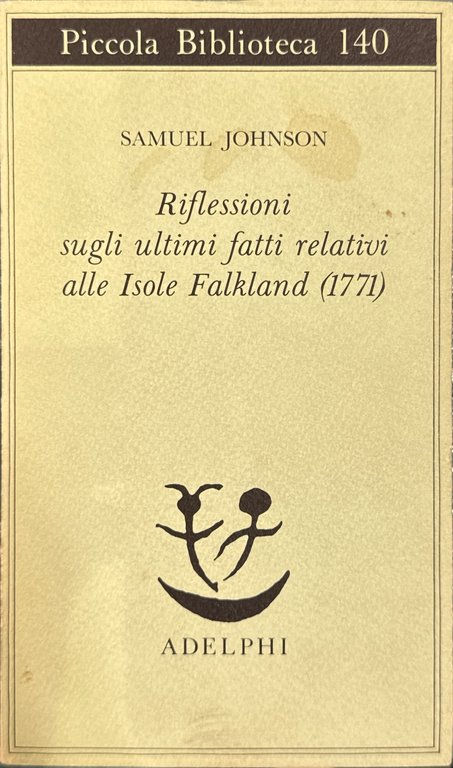 Riflessioni sugli ultimi fatti relativi alle Isole Falkland (1771)