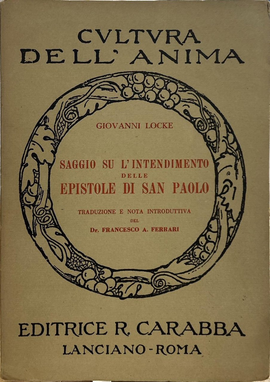 Saggio su l'intendimento delle epistole di san Paolo | Immagine principale