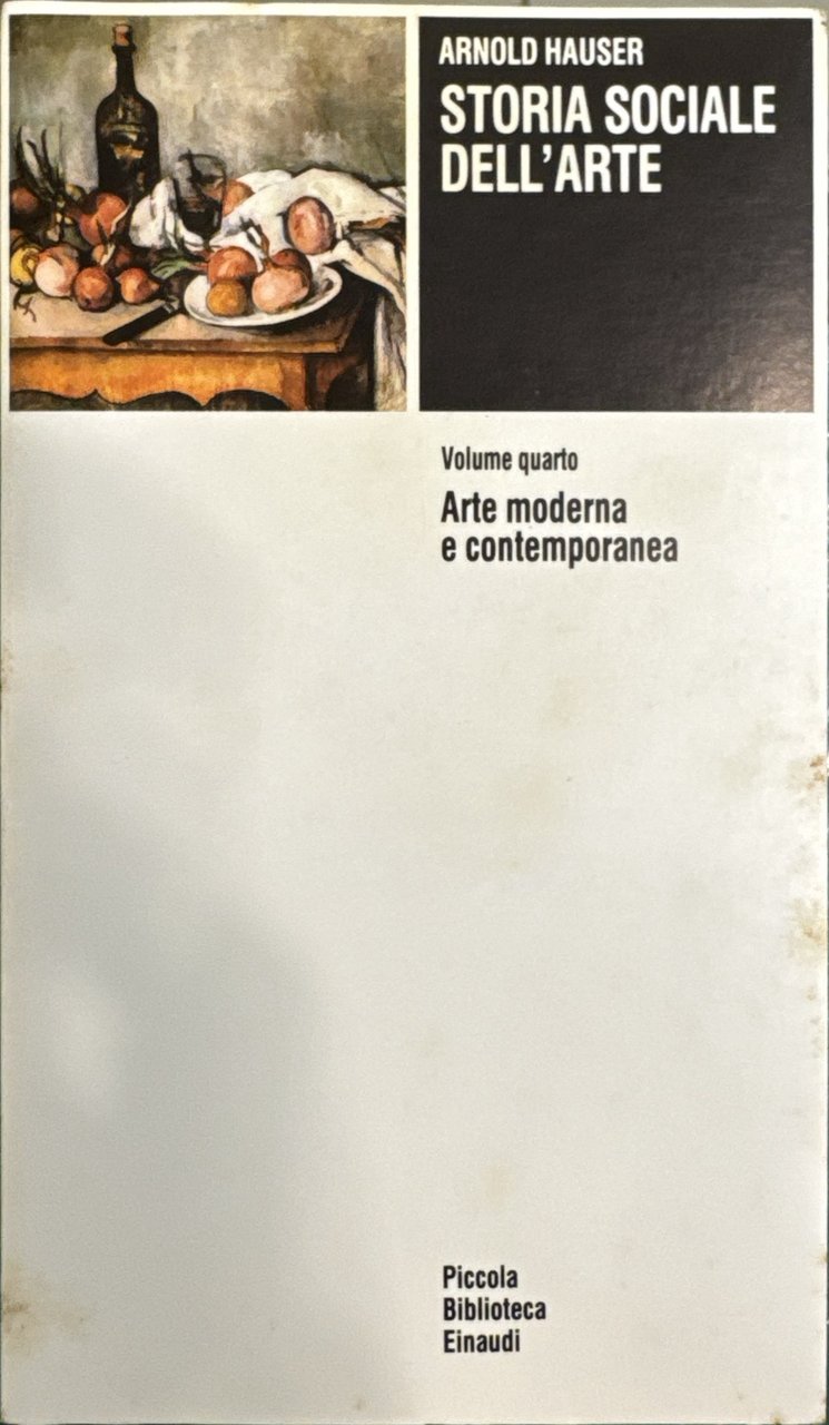 Storia sociale dell'arte IV