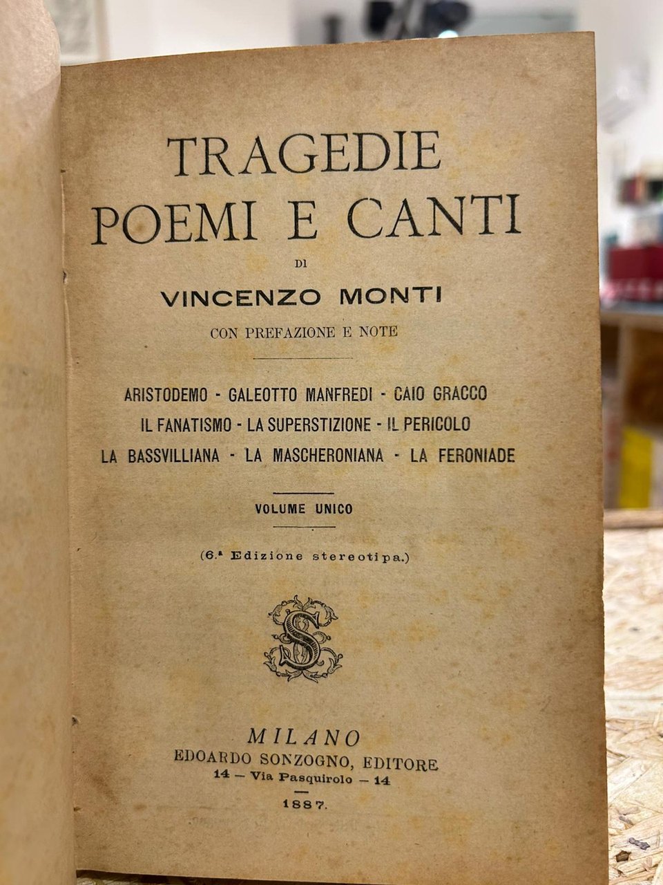 Tragedie, poemi e canti