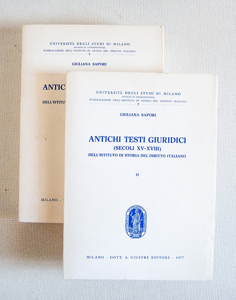 Antichi testi giuridici (secoli XV -XVIII) dell'Istituto di Storia del …