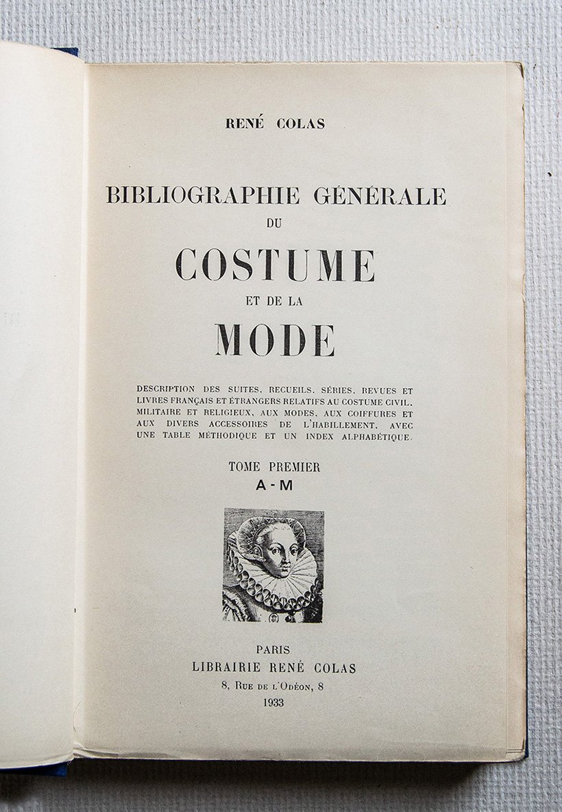 Bibliographie Genérale du Costume et de la Mode