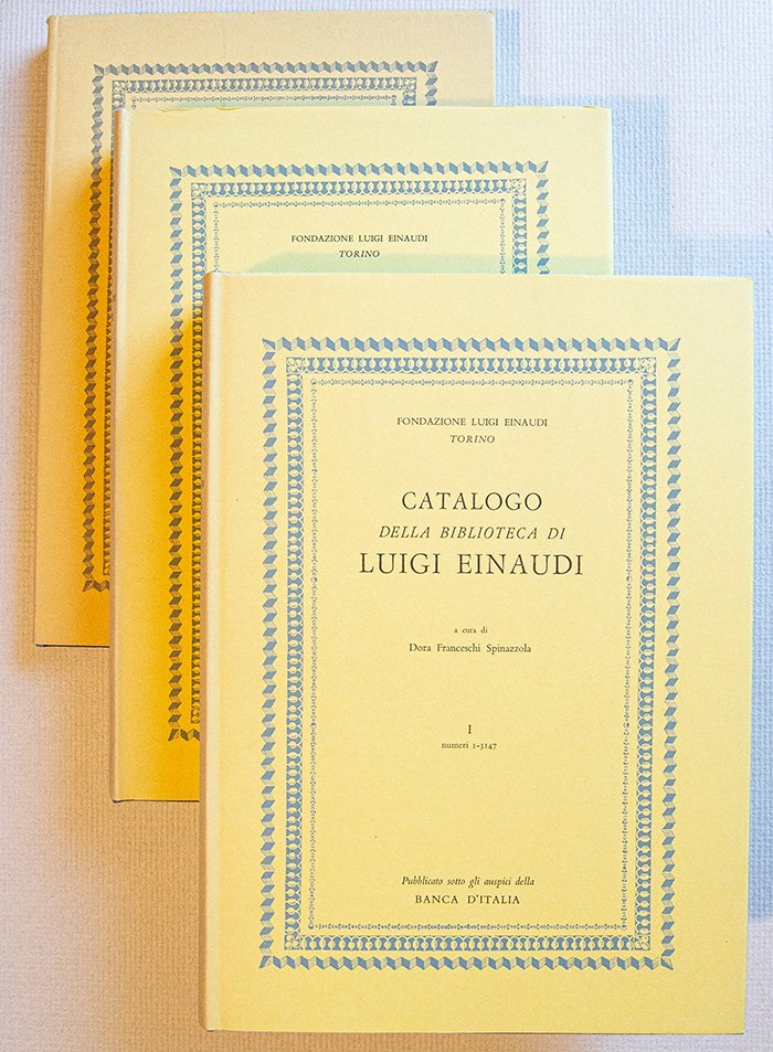 Catalogo della Biblioteca di Luigi Einaudi.