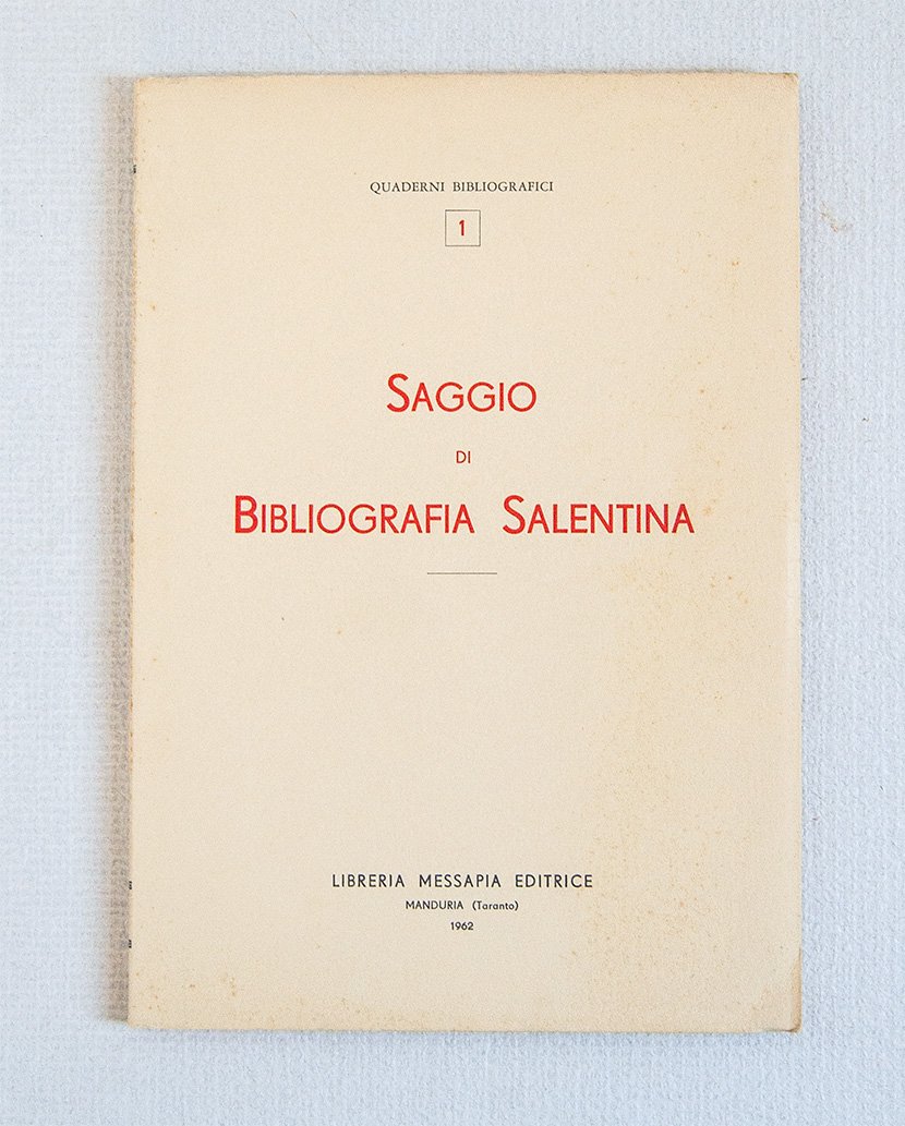 Saggio di Bibliografia Salentina