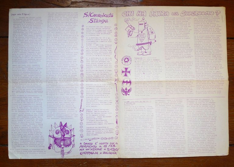 11 MARZO n.1 1977.GIORNALE DEI NON GARANTITI[Bologna,Autonomia Operaia,movimento