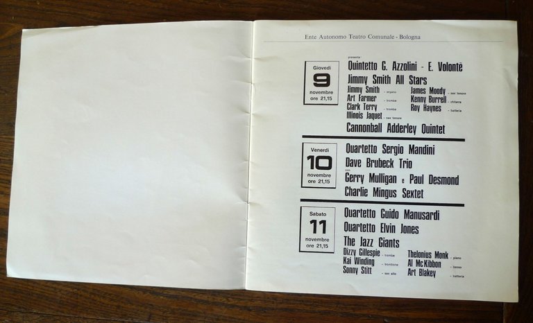 13° FESTIVAL INTERNAZIONALE DEL JAZZ,Bologna '72[Cannonball Adderley,Mingus,Monk | Immagine Gallery 2