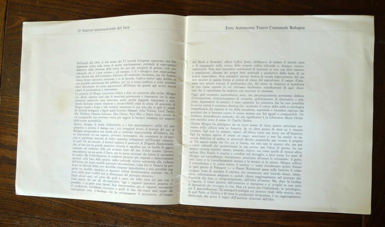 13° FESTIVAL INTERNAZIONALE DEL JAZZ,Bologna '72[Cannonball Adderley,Mingus,Monk | Immagine Gallery 3