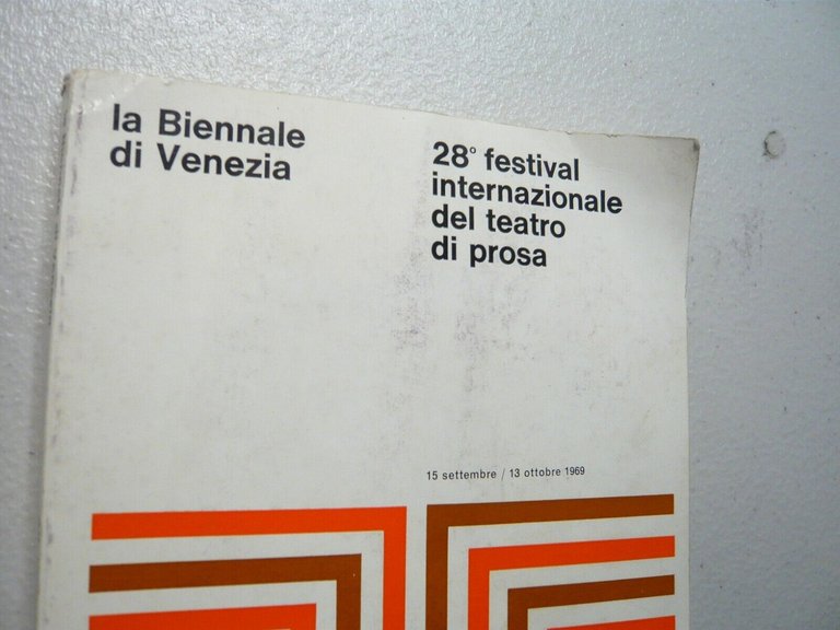 28° FESTIVAL INTERNAZIONALE DEL TEATRO DI POSA, 1969[Biennale Venezia