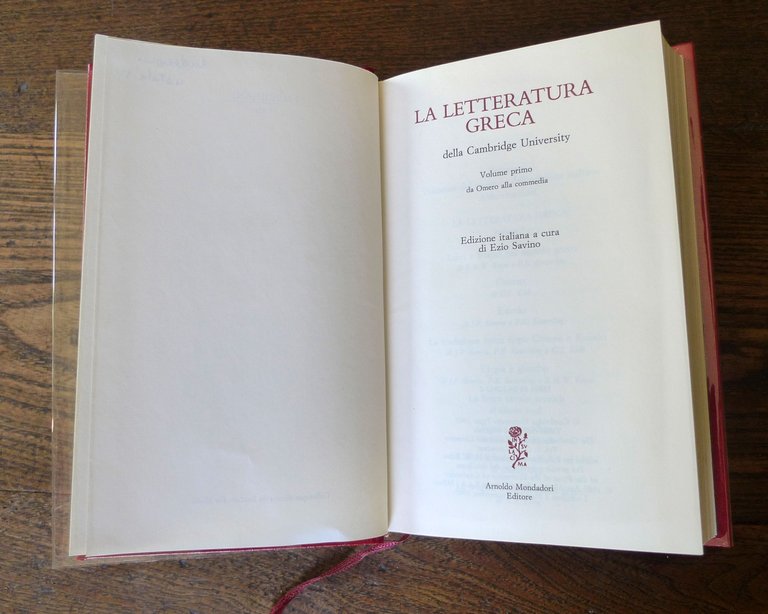 a cura E.Savino,LA LETTERATURA GRECA,2 voll.1989 Mondadori MERIDIANI[Cambridge | Immagine Gallery 3