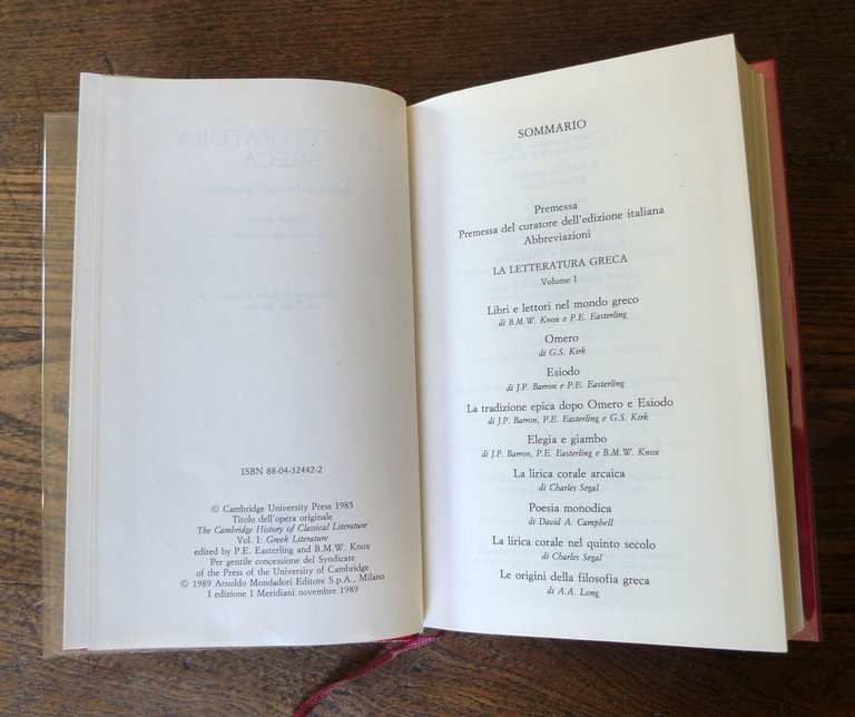 a cura E.Savino,LA LETTERATURA GRECA,2 voll.1989 Mondadori MERIDIANI[Cambridge | Immagine Gallery 4